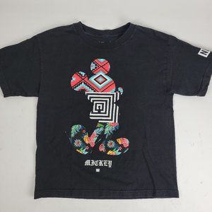 Disney x NEFF Mickey Mouse Floral Aztec T Shirt Black Size Large L